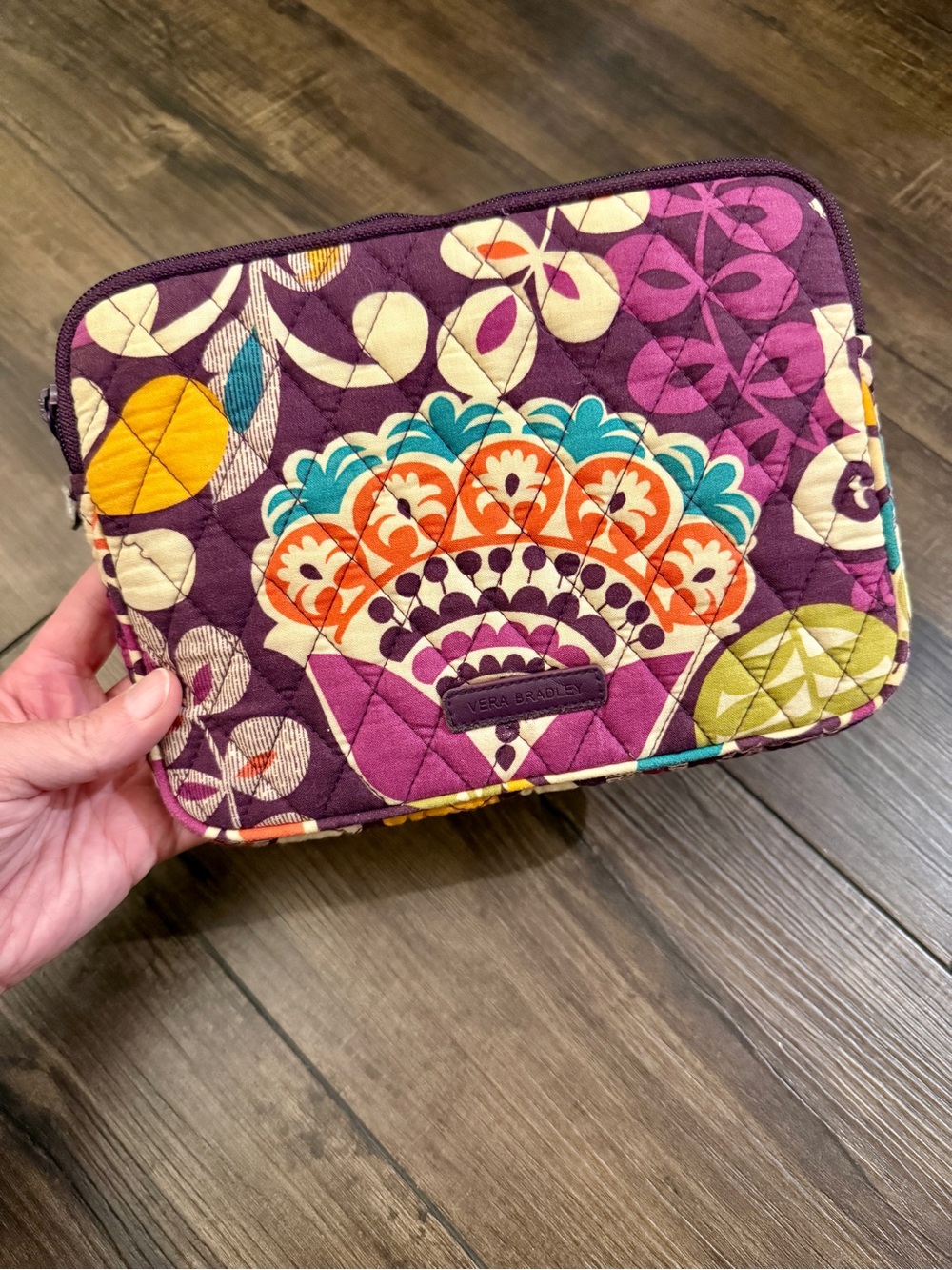Vera Bradley Purple Quilted Mini iPad/Kindle Case